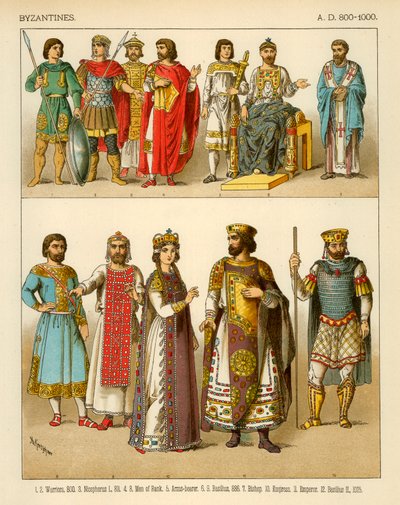 Traje bizantino 800-1000 d.C. de Albert Kretschmer